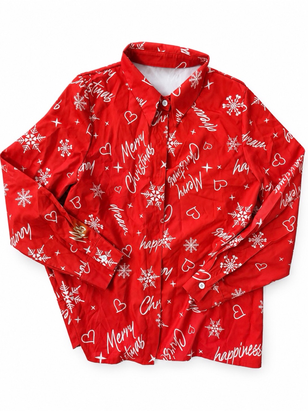 Kids Red Holiday Print Jacket - Merry Christmas Print